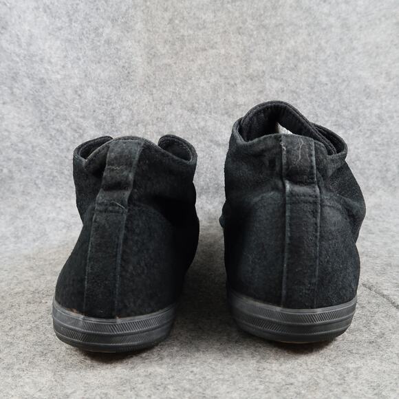 AJ Valenci Shoes Womens 11 Casual Sneaker Leather High Top Black Lace Up Trainer - Picture 6 of 15